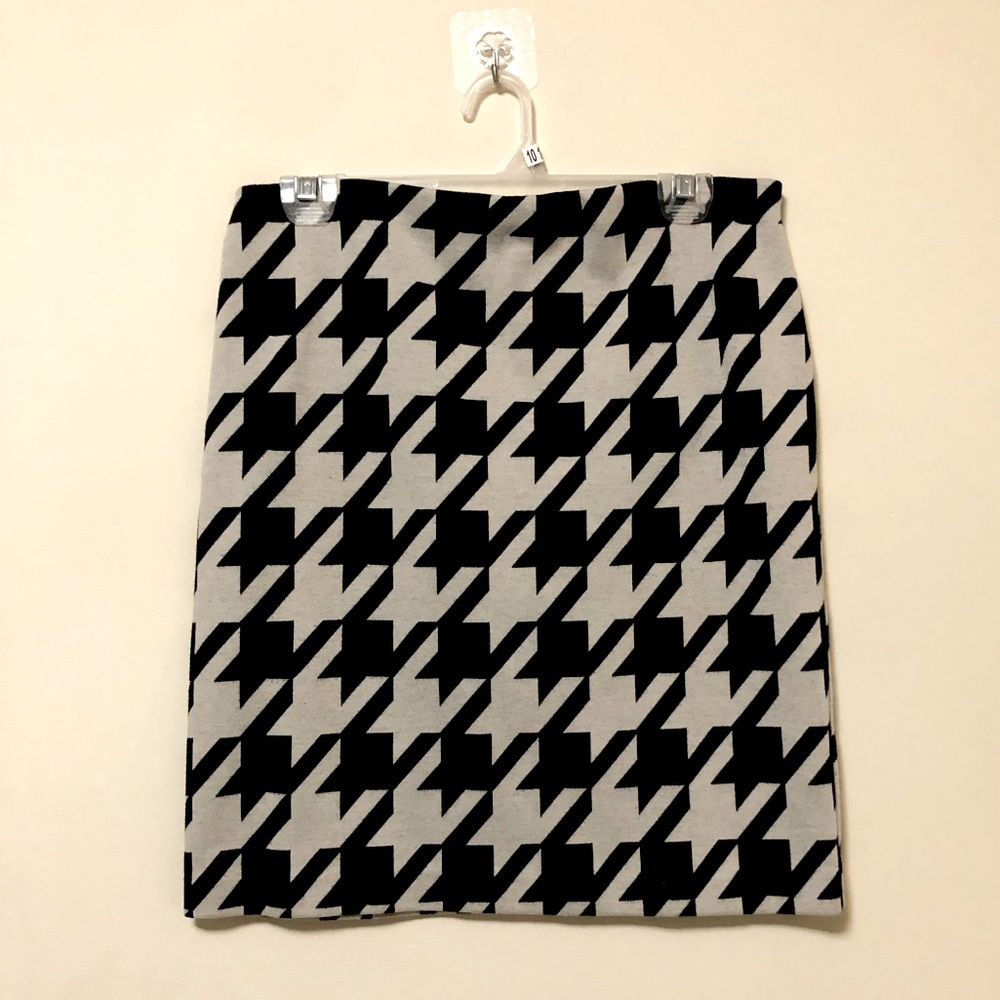 Worthington Graphic Houndstooth Knit Skirt